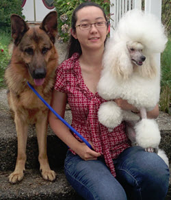 New Westminster dog groomer Athena Lu
